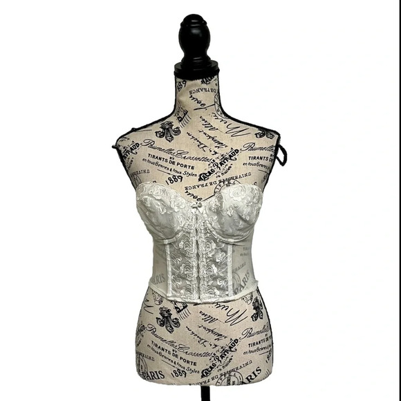 Secret Treasures Ivory Corset Top Wired 36B Women Party Rave Night Out - Picture 1 of 10